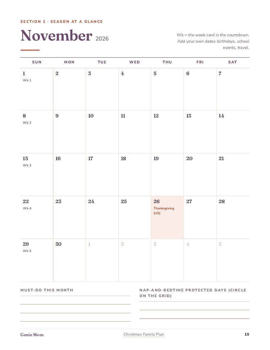 The November 2026 calendar page
