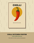 Chilli Kitchen Digital Art Poster