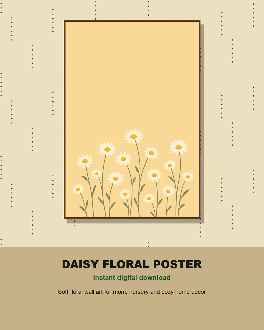 Daisy Floral Digital Poster