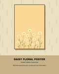 Daisy Floral Digital Poster