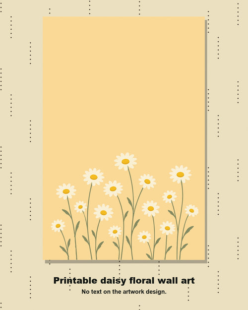 Daisy Floral Digital Poster