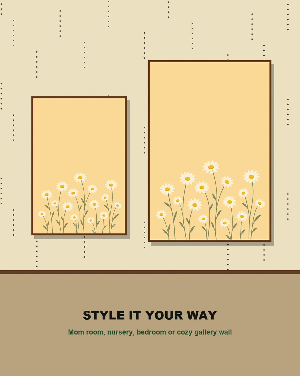 Daisy Floral Digital Poster